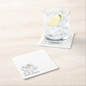 funny couple Hand Drawn  wedding Kartonnen Onderzetters (Insitu)