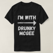 Funny Couple St Patricks Day I m. met Drunky Mcgee T-shirt (Design voorkant)
