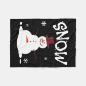 Funny Couples Christmas Party Snow Man Merry Xmas  Fleece Deken (Voorkant (Horizontaal))