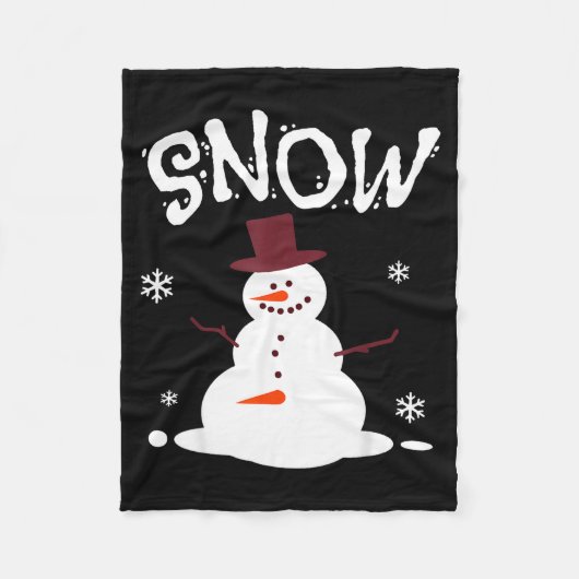 Funny Couples Christmas Party Snow Man Merry Xmas  Fleece Deken (Voorkant)