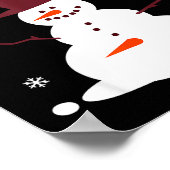 Funny Couples Christmas Party Snow Man Merry Xmas  Poster (Hoek)