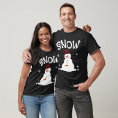 Funny Couples Christmas Party Snow Man Merry Xmas  T-shirt (Unisex)