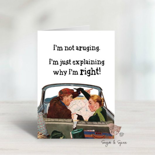 Funny Couples Echtgenote Echtgenote Humor Wenskaar Bedankkaart