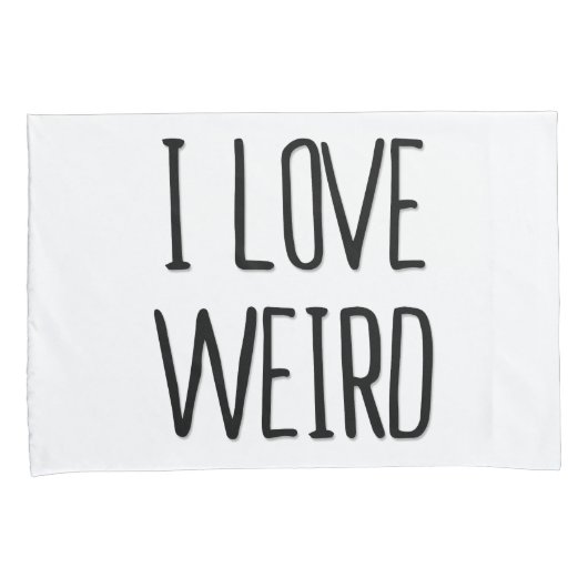 Funny Couples Kussensloop Set I Am / I Love Weird (Voorkant-Rechts)