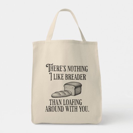 Funny Couple's Pun Joke Bread Gift Tote Bag (Achterkant)