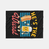 Funny Couples She's A Brat He's The Wurst  Fleece Deken (Voorkant (Horizontaal))