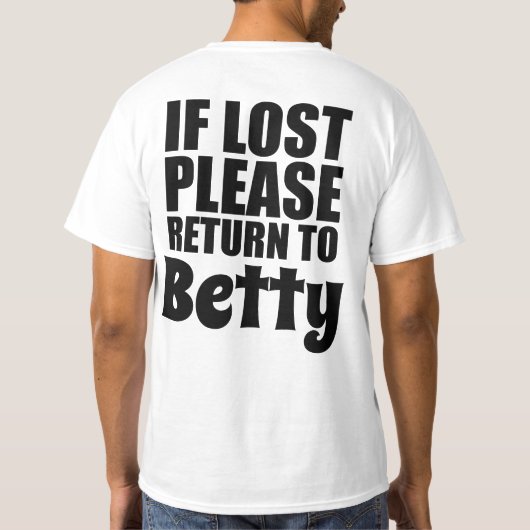 Funny Couples Shirten gepersonaliseerd T-shirt (Achterkant)