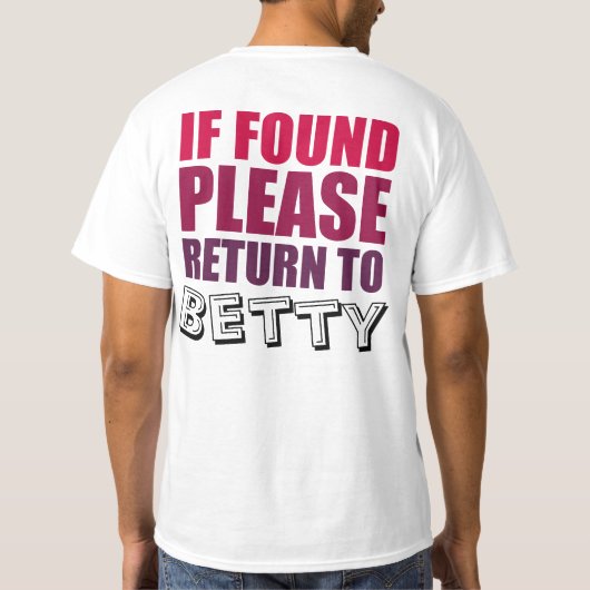 Funny Couples Shirten gepersonaliseerd T-shirt (Achterkant)