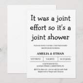 Funny Couples zwart-wit Baby shower Kaart (Voorkant / Achterkant)