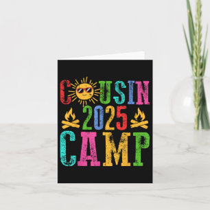 Funny Cousin Camp 2025 Camping Crew Zomer Vakantie Kaart