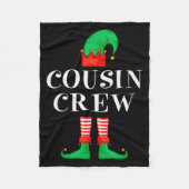 Funny Cousin Crew Elf Christmas Elf Cousin Sweater Fleece Deken (Voorkant)