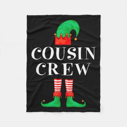 Funny Cousin Crew Elf Christmas Elf Cousin Sweater Fleece Deken (Voorkant)