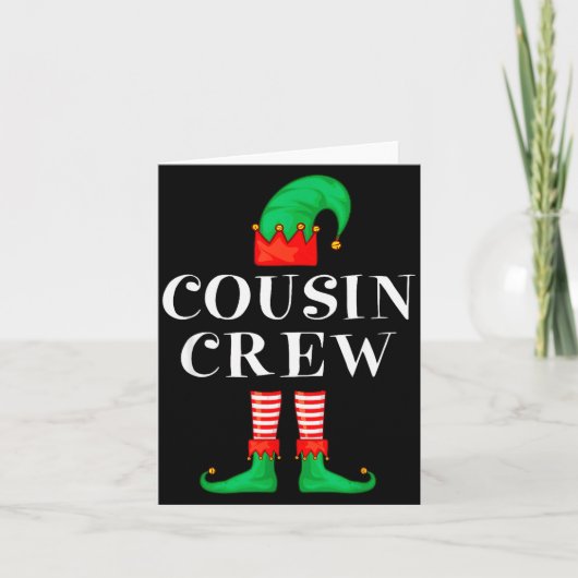 Funny Cousin Crew Elf Christmas Elf Cousin Sweater Kaart (Voorkant)