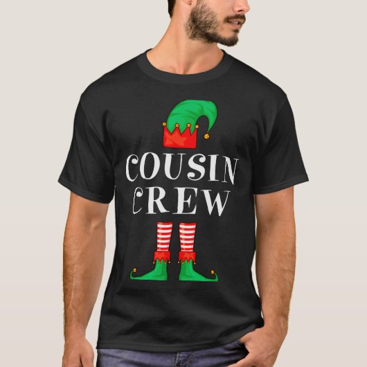 Funny Cousin Crew Elf Christmas Elf Cousin Sweater T-shirt (Voorkant)