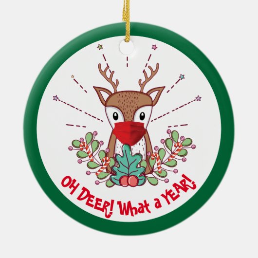 Funny Covid 19 2020-kerstherinneringen Keramisch Ornament (Achterkant)