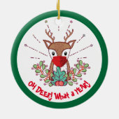 Funny Covid 19 2021 keramische herinneringen Keramisch Ornament (Achterkant)