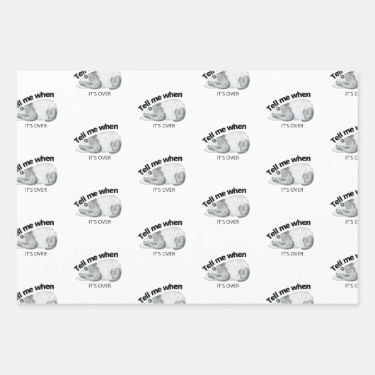 Funny Covid Animal kerstcadeautjes Inpakpapier Vel (Voorkant 3)