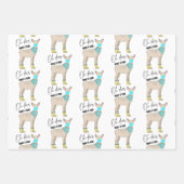 Funny Covid Animal kerstcadeautjes Inpakpapier Vel (Voorkant)