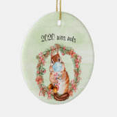 Funny Covid Chipmunk 2020 was noten Keramisch Ornament (Rechts)