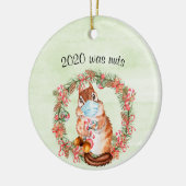 Funny Covid Chipmunk 2020 was noten Keramisch Ornament (Links)
