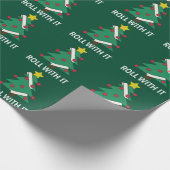 Funny Covid-kerstboom Cadeaupapier (Hoek)