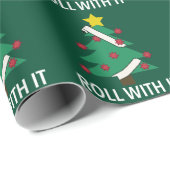 Funny Covid-kerstboom Cadeaupapier (Rol Hoek)