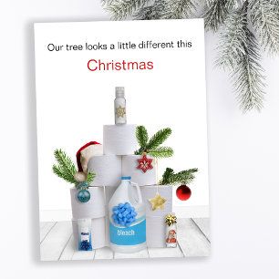 Funny Covid-kerstboom Feestdagenkaart