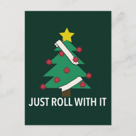 Funny Covid-kerstboompun Briefkaart