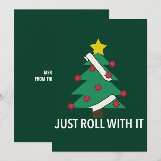 Funny Covid-kerstboompun Feestdagenkaart (Voorkant / Achterkant)