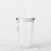 Funny Covid-kerstface Masker Reindenaam Acryl Drinkbeker (Links)