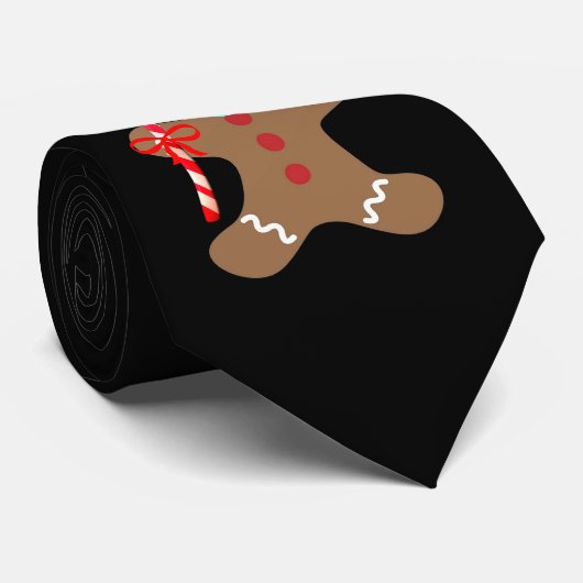 Funny Covid-kerstfeest Masker Gingerbrood Santa Stropdas (Opgerold)