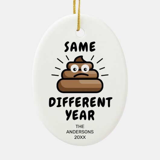 Funny Covid Kerstmis 2021 Keramisch Ornament (Achterkant)