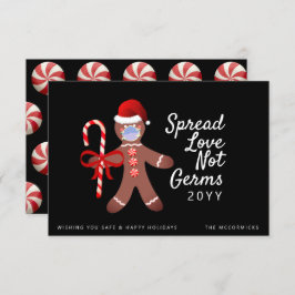 Funny Covid Kerstmis Gingerbrood Man Greeting