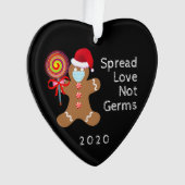 Funny Covid-kerstmis Masker Gingerbrood Man Ornament (voorkant)