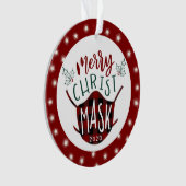 Funny COVID MERRY ChristusMASK Fairy Lights Foto Ornament (voorkant)