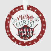 Funny COVID MERRY ChristusMASK Fairy Lights Foto Ornament (voorkant)
