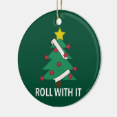 Funny Covid-Ornament met kerstbomen Keramisch Ornament (Links)