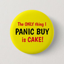 Funny Covid Panic Buy Cake Yellow Button
