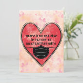 Funny Covid Quarantine Valentijnsdag Feestdagenkaart (Staand voorkant)