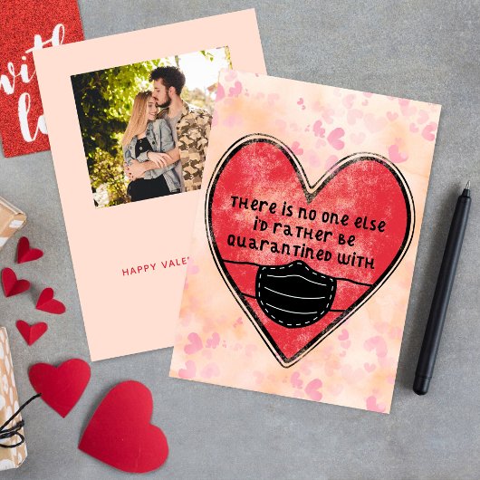 Funny Covid Quarantine Valentijnsdag Feestdagenkaart
