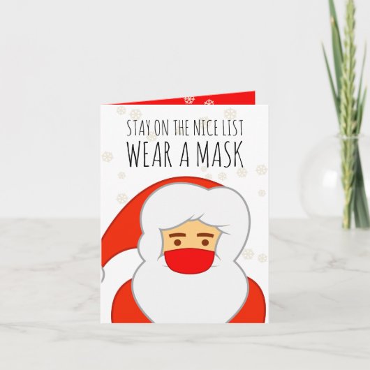 Funny Covid Santa Mask Kerstmis Feestdagen Kaart (Voorkant)
