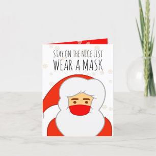 Funny Covid Santa Mask Kerstmis Feestdagen Kaart