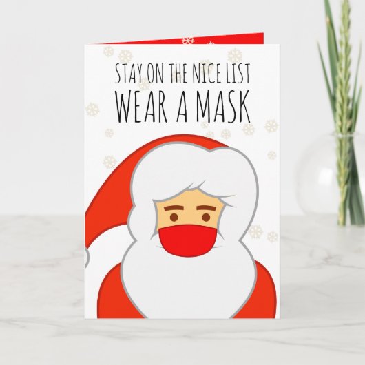 Funny Covid Santa Mask Kerstmis Feestdagen Kaart (Voorkant)