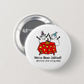 Funny Covid Vaccine Sheep Parting Ronde Button 5,7 Cm (Voorkant /achterkant)