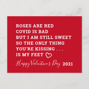 Funny Covid Valentijnsdag 2021 Poem Feestdagenkaart