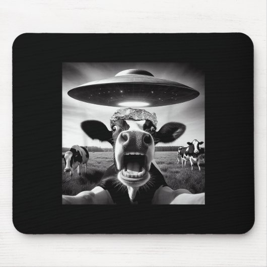 Funny Cow Abduction By Ufo Selfie - Hilarious Alie Muismat (Voorkant)