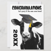 Funny Cow Afstuderen gefeliciteerd Kaart (Voorkant)