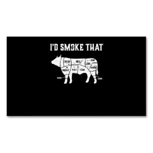 Funny Cow Bbq Pit Master Gift Magnetisch Visitekaartje