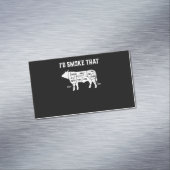 Funny Cow Bbq Pit Master Gift Magnetisch Visitekaartje (Voorbeeld)