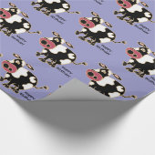 Funny Cow Birthday Gift Wrap Cadeaupapier (Hoek)